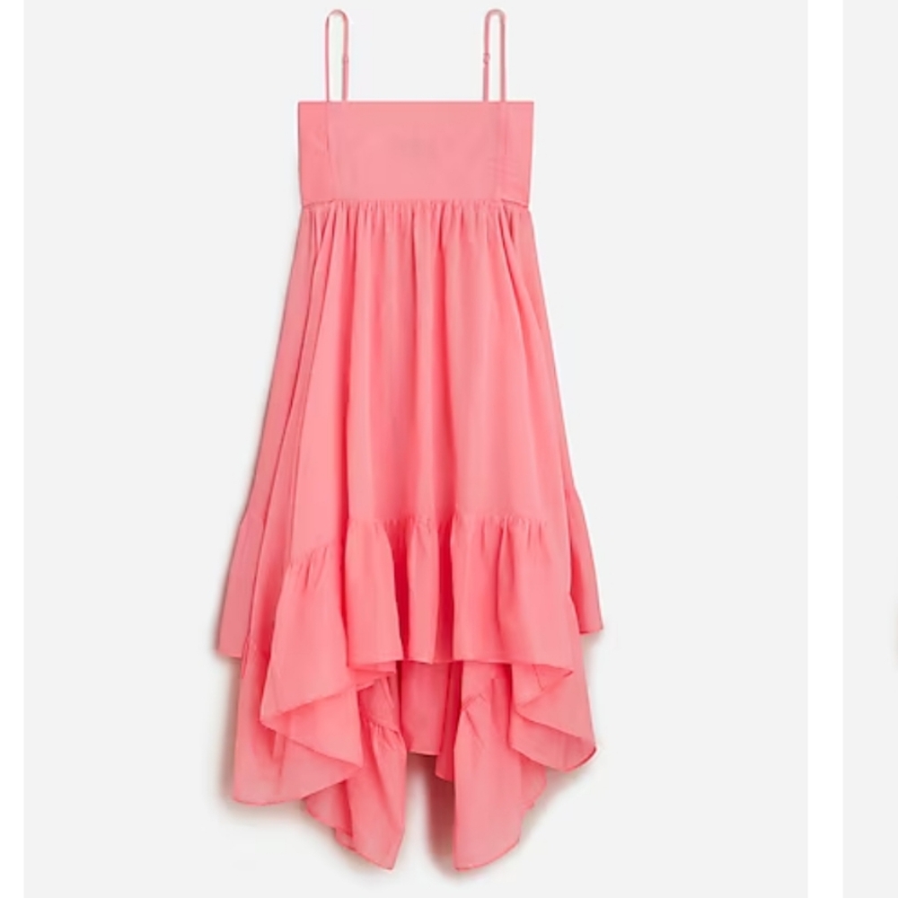 NWT J. Crew Pink Cotton Voile Bow Dress Size Small